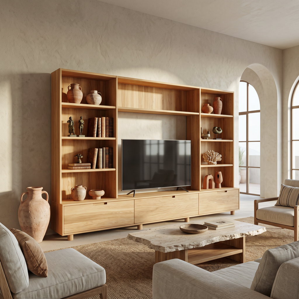 Large Entertainment Center With LED Lighting For Living Room SITHTTTVC012