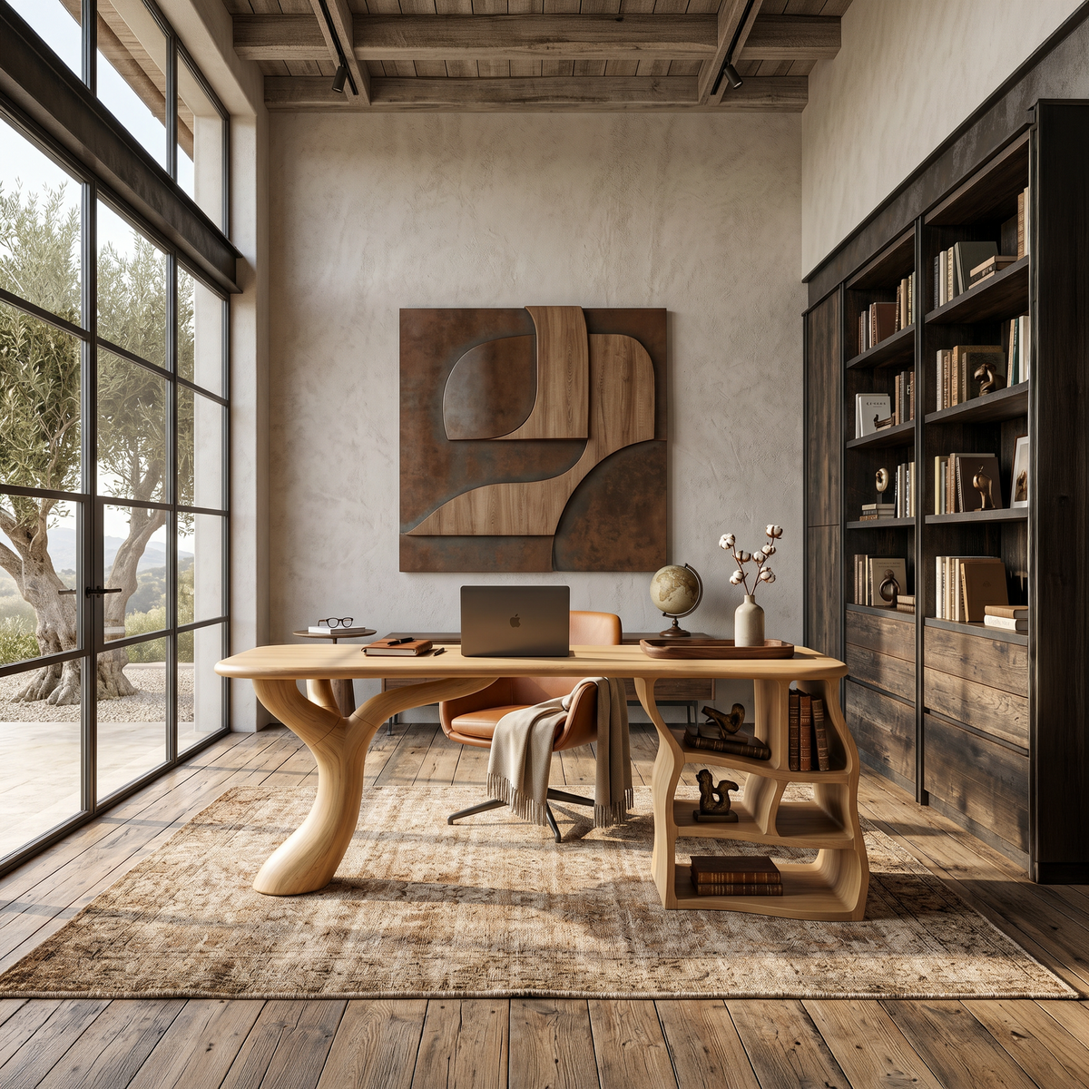 Artistic Sculptural Writing Desk Home Office Bedroom SILDTTNDE041