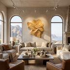 Organic Wood Wall Art Wave Design For Luxury Living Room RTTHTTWA132