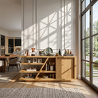 Modern Sideboard With Shelves And Cabinet For Living Room SITHTTSD022