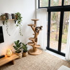 Sculptural Cat Tree With Multi Level Platforms For Indoor Cats SINLHATT016