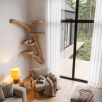 Modern Wall Mounted Cat Tree With Branch Inspired Platforms For Indoor Cats SINLHATT019