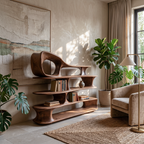 Modern Sculptural Standing Shelf For Living Room SITHTTSS005