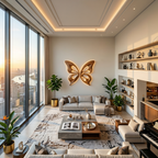 Modern Wooden Butterfly Wall Art Hand Carved For Living Decor RTTHTTWA153