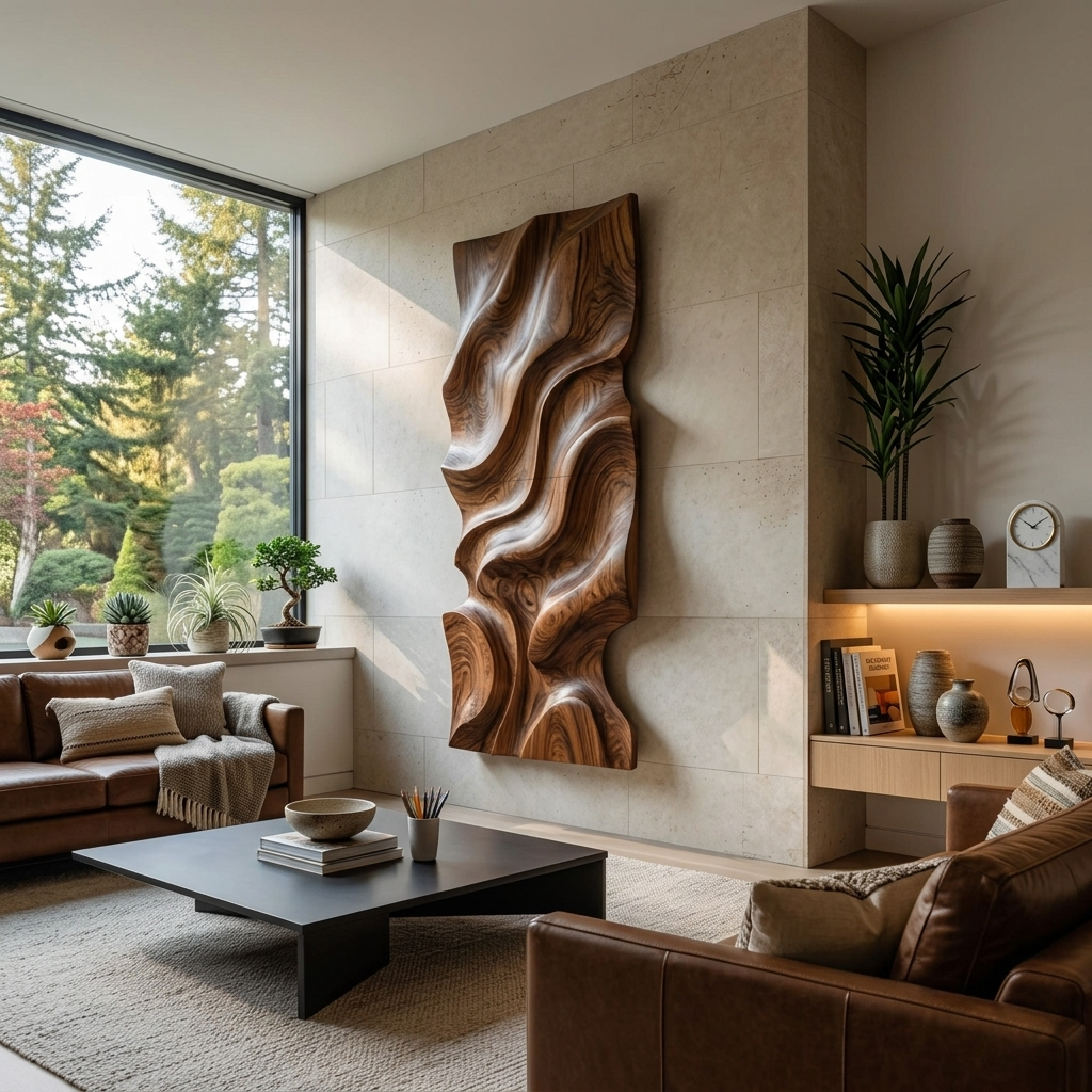 Modern Organic Wall Decor Art Piece For Living Room SITHTTWA046