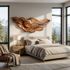 Modern Wooden Wave Wall Clock For Living Room Decor RTTHTTWAC028