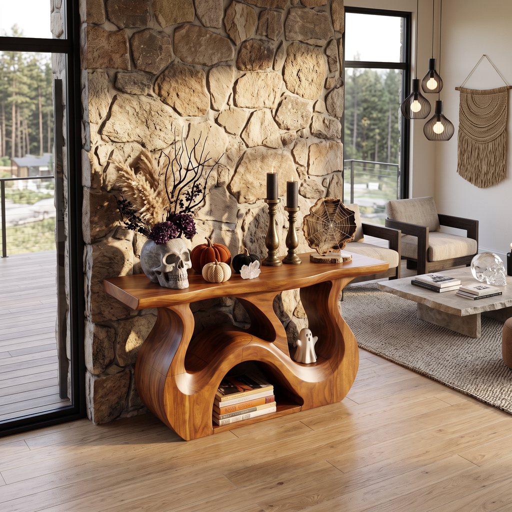 Minimalist Branch Form Entryway Table For Halloween Cabin Decor SILDTTNCS146