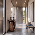 Contemporary Console Table With Sculptural Base And Storage For Entryway SINLKICS704