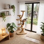 Modern Tree Shaped Cat Tree With Multi Level Platforms For Indoor Cats SINLHATT017