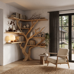 Contemporary Tree Bookshelf With Corner Branch Design For Home Office SINLHATB778