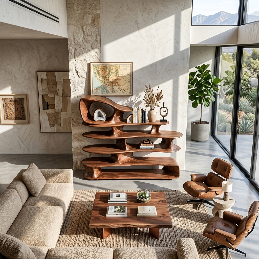 Modern Sculptural Standing Shelf For Living Room SITHTTSS005