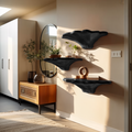 Farmhouse Wooden Mushroom Shelf For Natural Bedroom Decor Style SILDTTNMR017