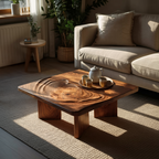 Mid Century Irregular Wooden Table For Furniture Decor SILDTTRCF089