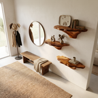 Farmhouse Wooden Mushroom Shelf For Natural Bedroom Decor Style SILDTTNMR017