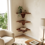 Farmhouse Solid Wood Mushroom Shelf For Living Room Furniture Design SILDTTNCMS022