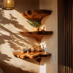 Handcrafted Wooden Mushroom Shelf For Entryway And Furniture Decor SILDTTNCMS020