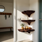 Handcrafted Wooden Mushroom Shelf For Entryway And Furniture Decor SILDTTNCMS020