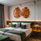 Organic Wooden Palm Leaf Wall Art For Scandinavian Interior RTTHTTWA100