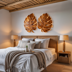 Organic Wooden Palm Leaf Wall Art For Scandinavian Interior RTTHTTWA100
