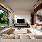 Modern Sculptural Wooden TV Cabinet For Living Room RTTHTTTVC068