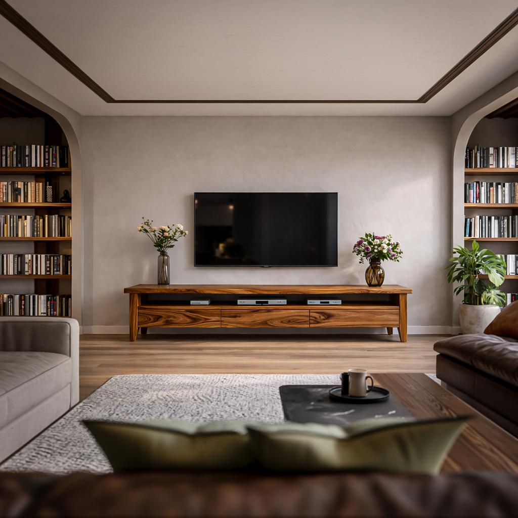 Mid Century Wooden TV Cabinet For Living Space RTTHTTTVC075