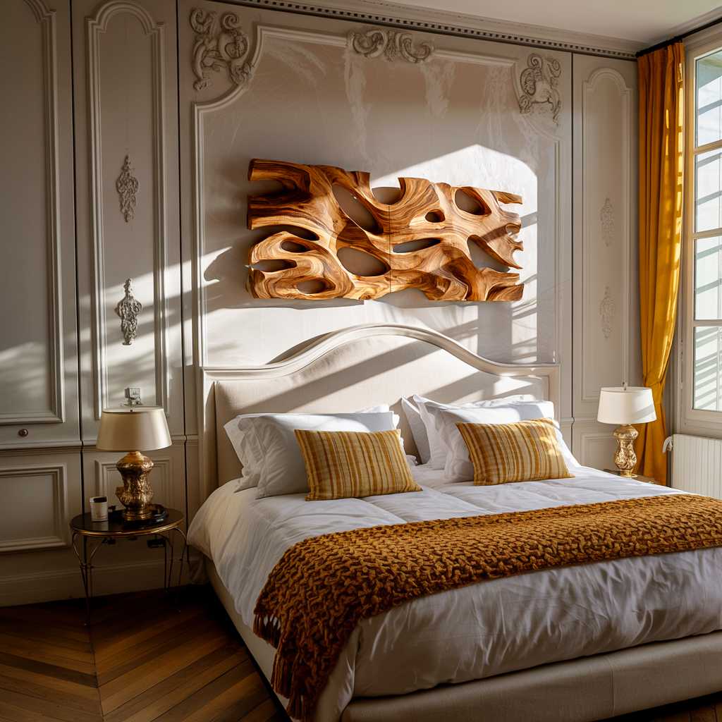 Modern Sculptural Wooden Wall Art For Living Room Decor RTTHTTWA087