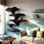 Modern Solid Wood Mushroom Shelf For Entryway Design And Display SILDTTRMR008