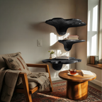Mid Century Solid Wood Mushroom Shelf For Modern Living Room Decor SILDTTNMR002