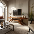 Modern Sculptural TV Cabinet For Living Room Accent RTTHTTTVC055