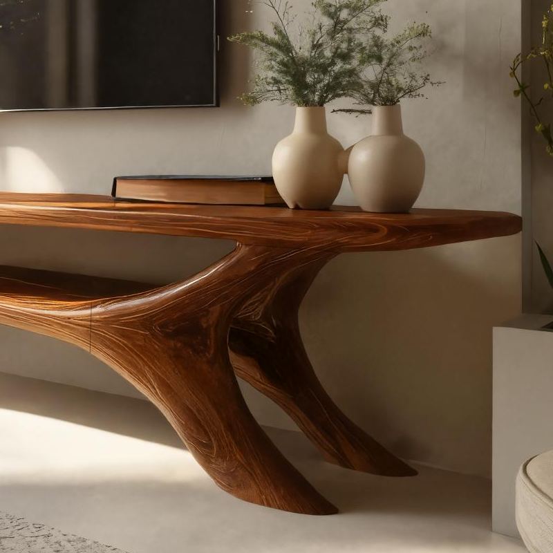 Modern Sculptural TV Cabinet For Living Room Accent RTTHTTTVC055