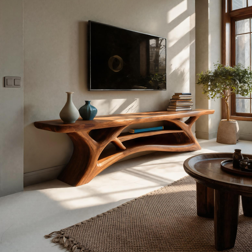 Modern TV Shelf Multi-tiered Design For Living Decor RTTHTTTVC057
