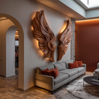 Handcrafted Wooden Wing Wall Art For Modern Interior Decor RTTHTTWA078