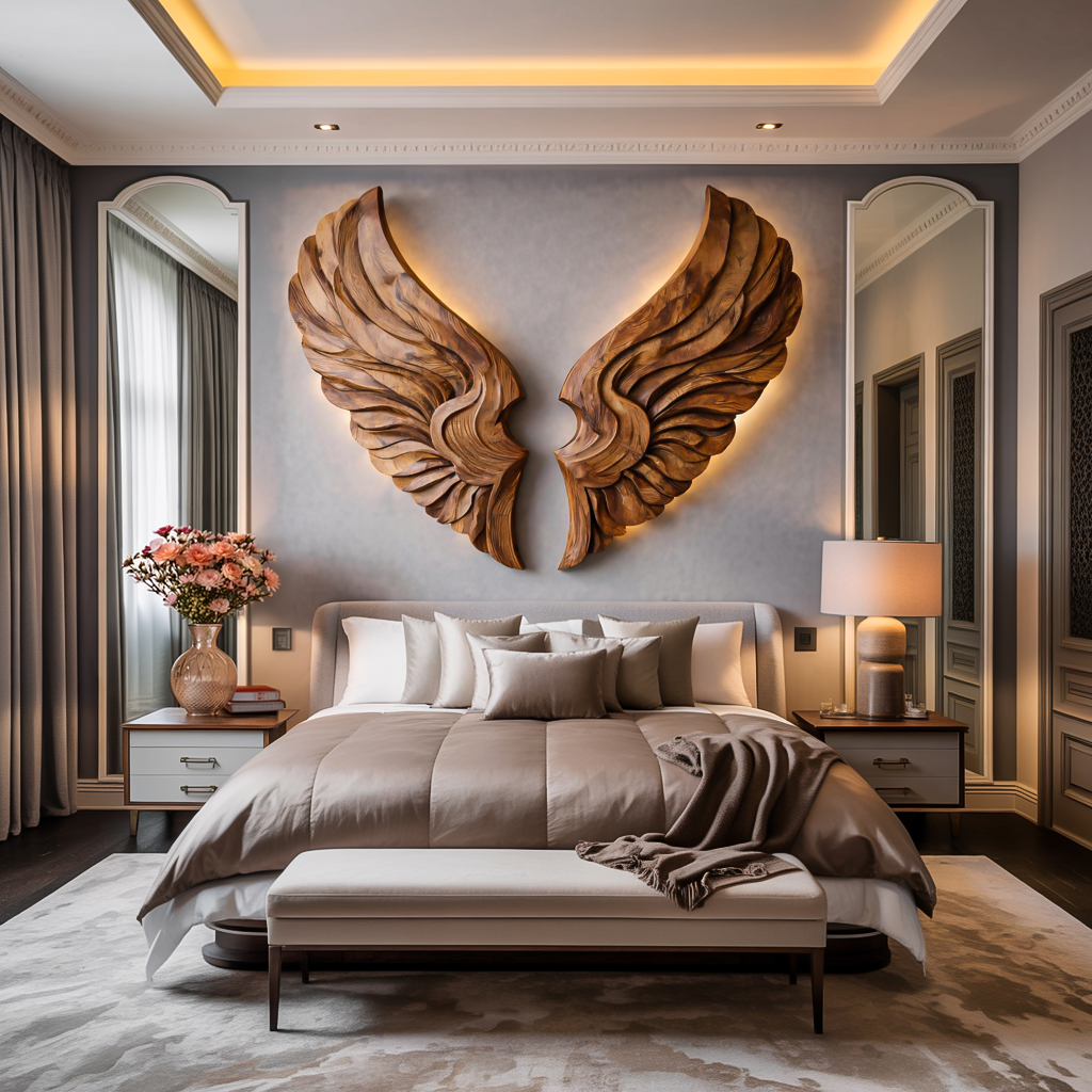 Handcrafted Wooden Wing Wall Art For Modern Interior Decor RTTHTTWA078