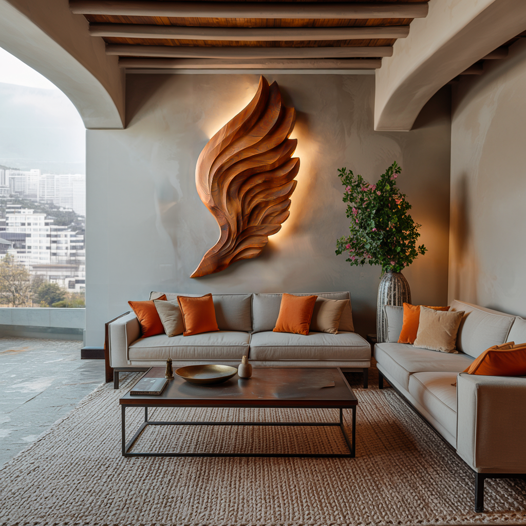 Abstract Wooden Wing Wall Art For Modern Wall Decor RTTHTTWA080