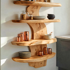 Modern Live Edge Floating Shelf For Kitchen RTTHTTWMS006
