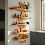 Modern Live Edge Floating Shelf For Kitchen RTTHTTWMS006