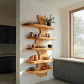 Modern Live Edge Floating Shelf For Kitchen RTTHTTWMS006