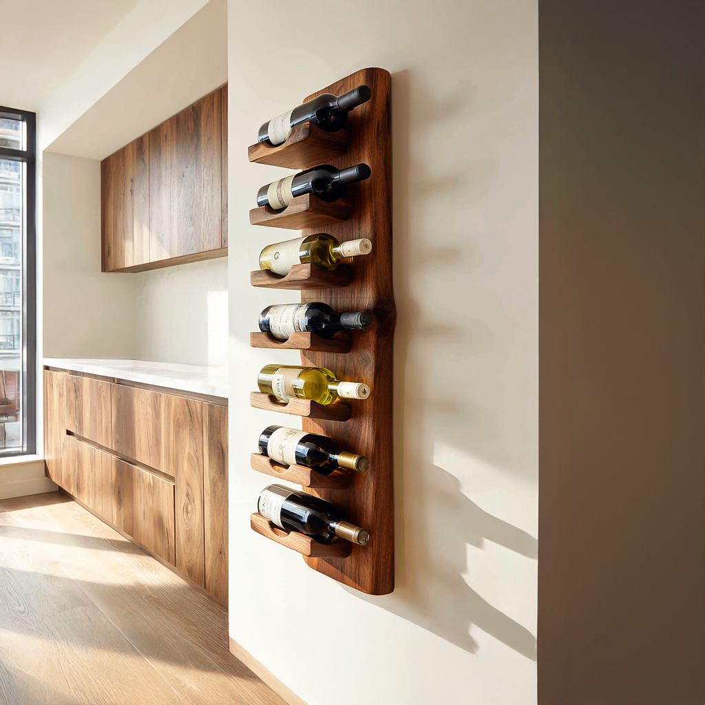 Vertical Wine Rack Wall Mounted For Dining Or Home Bar RTTHTTWH003