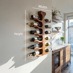 Modern Wall Mounted Wine Rack For Bar Storage Decor RTTHTTWH004