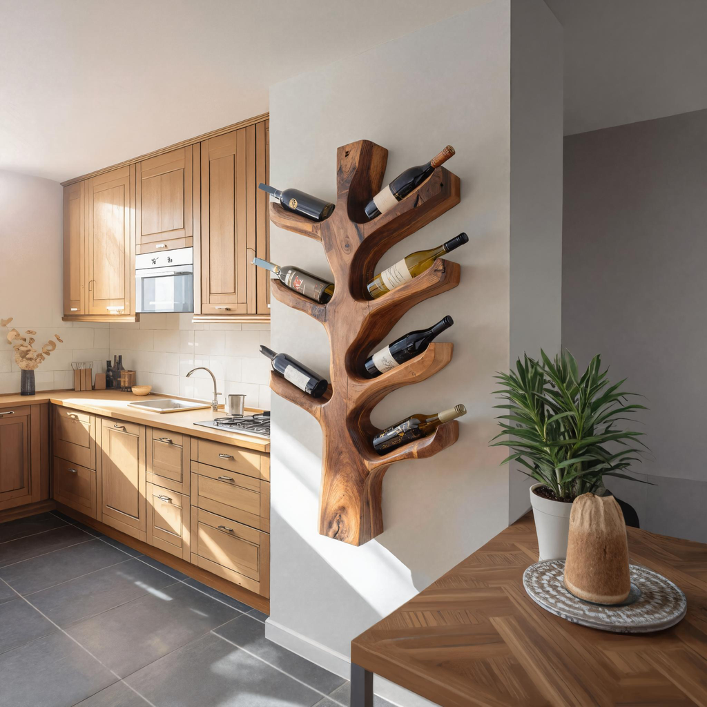 Modern Sculptural Tree Branch Wine Holder For Kitchen Decor RTTHTTWH005