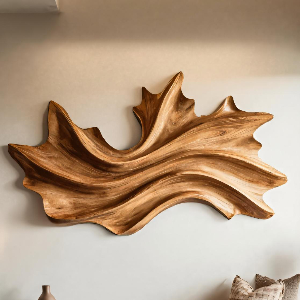 Organic Wall Art With Flowing Wave Design For Entryway RTTHTTWA041