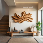 Organic Wall Art With Flowing Wave Design For Entryway RTTHTTWA041