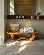 Organic Sculptural Shower Bench For Bathroom SITHTTSB010