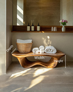 Organic Sculptural Shower Bench For Bathroom SITHTTSB010