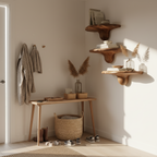 Handcrafted Solid Wood Mushroom Shelf For Bedroom Furniture Decor SILDTTNMR008