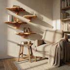 Mid Century Live Edge Mushroom Shelf For Stylish Furniture Decor SILDTTNMR003