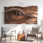 Ocean Wave Wall Sculpture For Bedroom SITHTTWA008