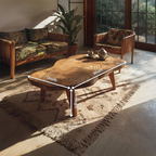 Handcrafted Irregular Wooden Table For Entryway Design SILDTTRCF094
