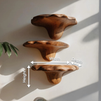 Mid Century Wooden Mushroom Shelf For Living Room And Bedroom Decor SILDTTNMR001