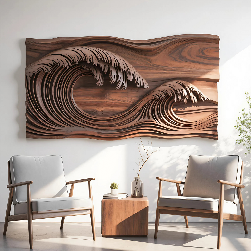 Ocean Wave Wall Sculpture For Bedroom SITHTTWA008
